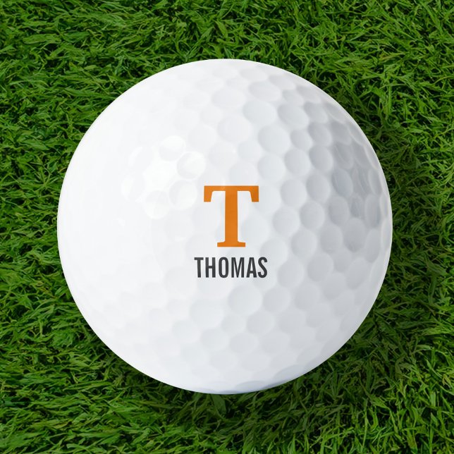 Simple Name and Monogram Initial Personalised Golf Balls (Creator Uploaded)