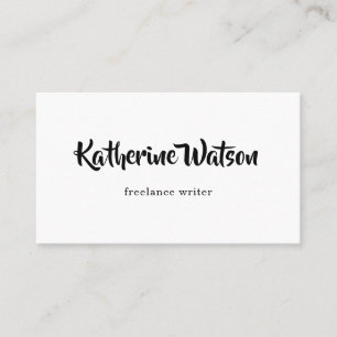 Simple Name Black and White Minimal Business Card