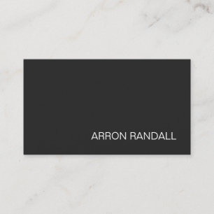 Simple Name Black Modern Professional Networking Business Card