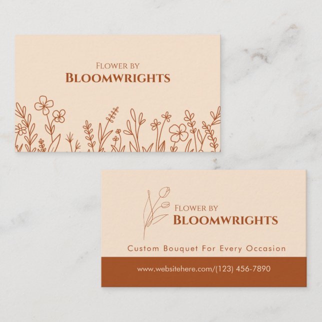 Simple Natural Elegant Earthy Warm Soft Beige  Business Card (Front/Back)
