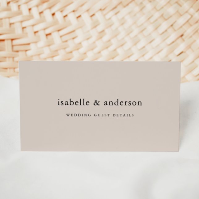 Simple Natural Wedding Guest Detail Enclosure Card (Creator Uploaded)
