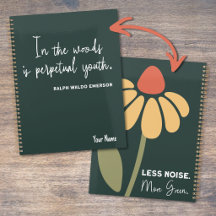 Simple Nature 2025 Green Planner with Flower