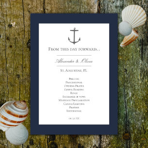 Simple Nautical Anchor Wedding   Navy Program