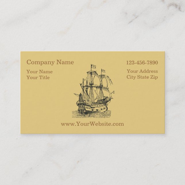 Simple Nautical Business Cards (Front)