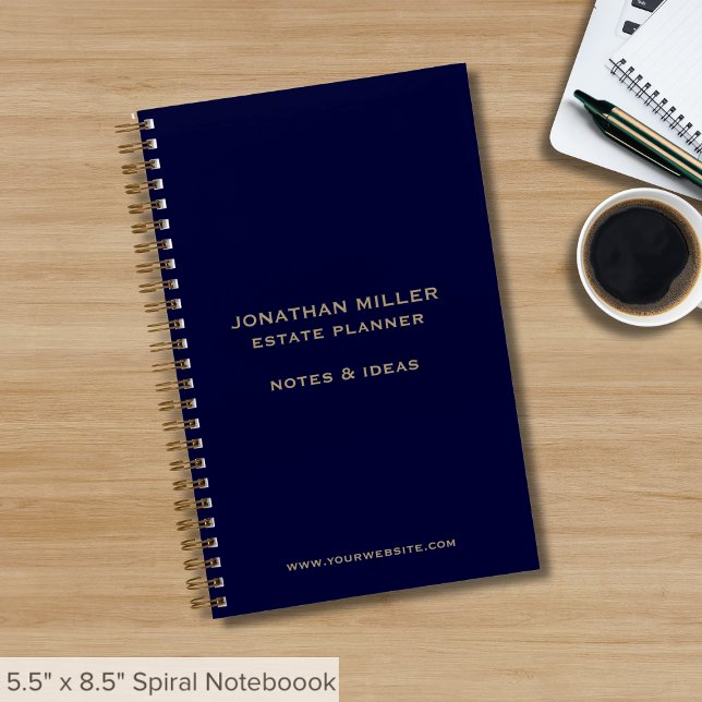 Simple Navy Blue Business Notebook (Creator Uploaded)
