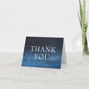 Simple Navy Blue Modern Business Thank You Card