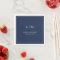 Simple Navy Blue Monogram Elegant Wedding