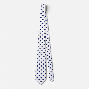 Simple Navy Blue Polka Dot Tie