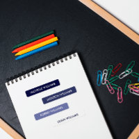 Simple Navy BLUE Scale Kids Name