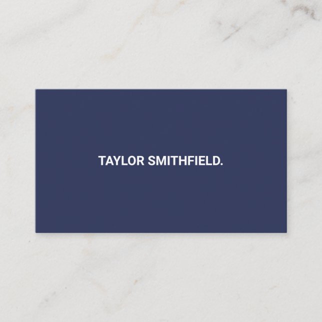 Simple Navy Business Card (Front)
