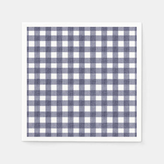 Simple navy gingham napkin
