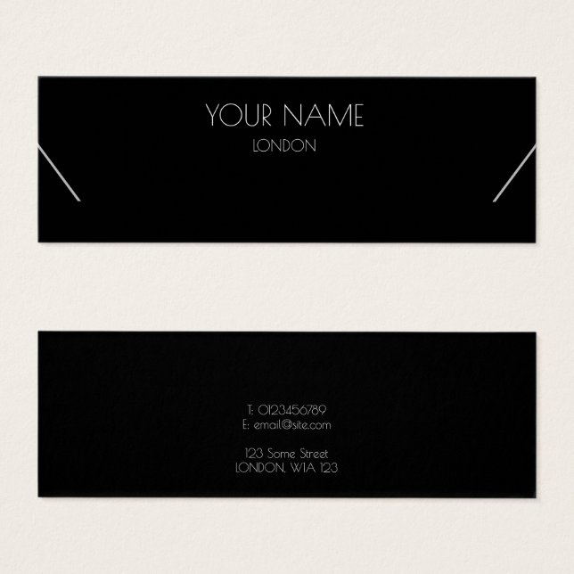 Simple necklace display card (Front & Back)