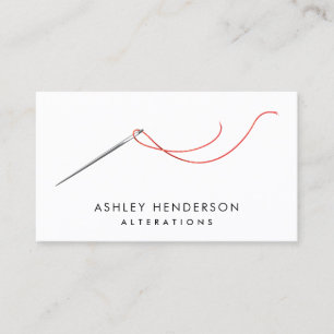 Simple Needle & Thread Seamstress Business Card