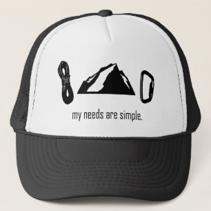 Simple Needs (Rock Climbing) Trucker Hat