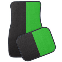 Simple Neon Green & Black Split Colours Design