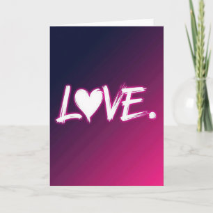 Simple Neon Love Card