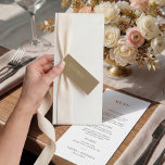 Simple Neutral Black White Wedding Menu<br><div class="desc">This minimalist wedding menu will add a touch of elegance to your Wedding party decor. Light beige background makes this design great for a fall wedding. All text is editable,  just click on 'Personalise this template'. Corresponding items including wedding Invitation suite and day-of stationery are also available.</div>