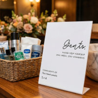 Simple Neutral Gentlemen Wedding Bathroom Basket