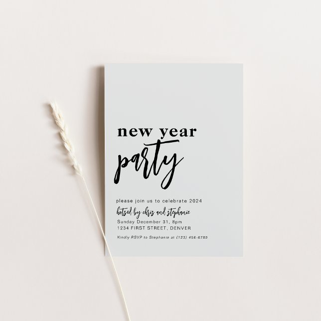 Simple Neutral New Year Party Invite (Creator Uploaded)