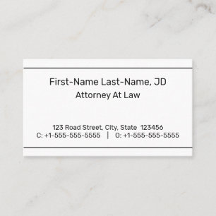 Simple, Neutral & Plain Business Card