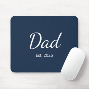 Simple New Dad Classic Navy Blue  Mouse Pad