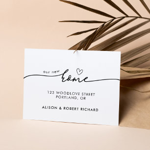 Simple New Home New Address Moving Announcement Postcard