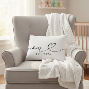 Simple New Mum Black White Decorative Cushion