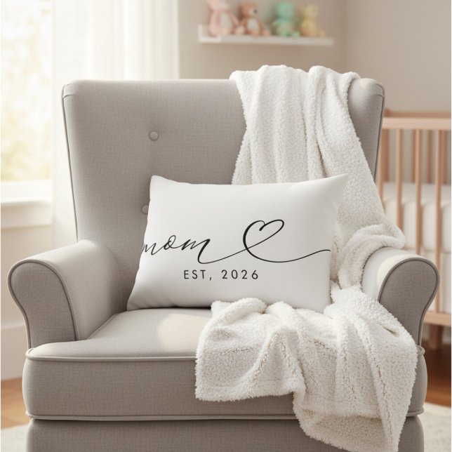 Simple New Mum Black White  Decorative Cushion (Creator Uploaded)