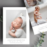 simple newborn photo collage birth announcement<br><div class="desc">Welcome to the world, little one! It's time to introduce your arrival with your baby birth announcement card. Edit to your own custom design, the perfect card for your baby's introduction is here. The perfect baby birth announcement card is here to share your joy with family and friends. THIS CARD...</div>