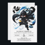 Simple Ninja Martial Arts Birthday Invitation<br><div class="desc">Embrace the elegance of simplicity with our Simple Ninja Martial Arts Birthday Invitation. This isn't just an invite; it's a symbol of martial arts mastery that marks the path to a birthday filled with discipline and fun. The editable and printable card allows you to infuse your child's personality into the...</div>