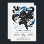 Simple Ninja Martial Arts Birthday Invitation<br><div class="desc">Embrace the elegance of simplicity with our Simple Ninja Martial Arts Birthday Invitation. This isn't just an invite; it's a symbol of martial arts mastery that marks the path to a birthday filled with discipline and fun. The editable and printable card allows you to infuse your child's personality into the...</div>