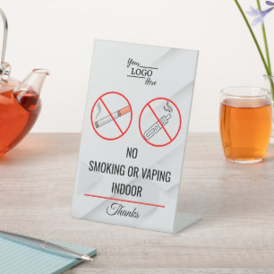 Simple No Smoking tabletop Sign