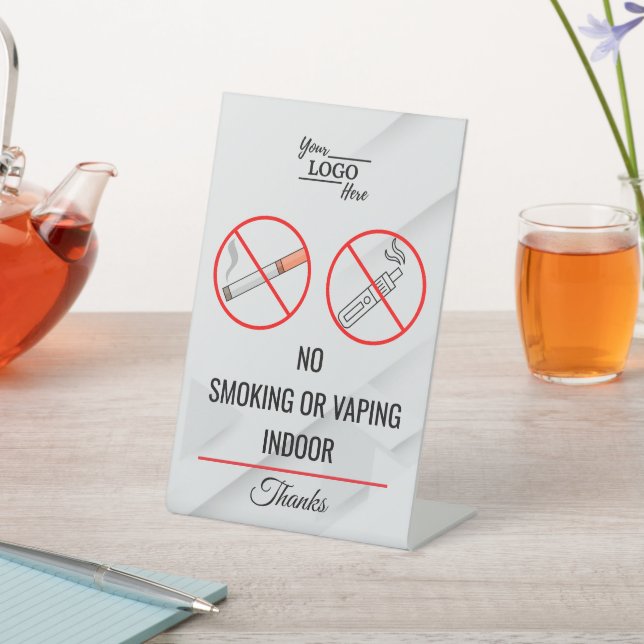 Simple No Smoking tabletop Sign (In SItu)