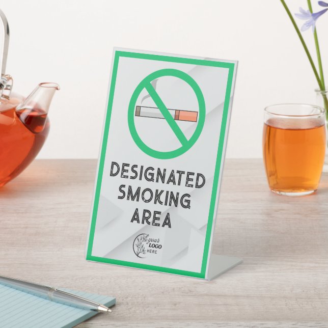 Simple No Smoking tabletop Sign (In SItu)