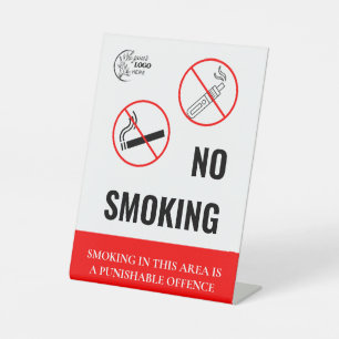Simple No Smoking tabletop Sign
