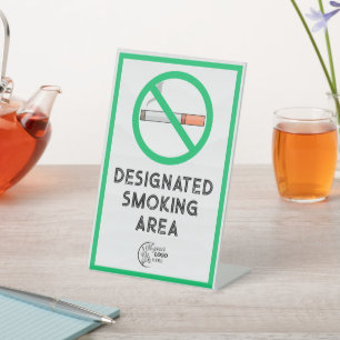 Simple No Smoking tabletop Sign