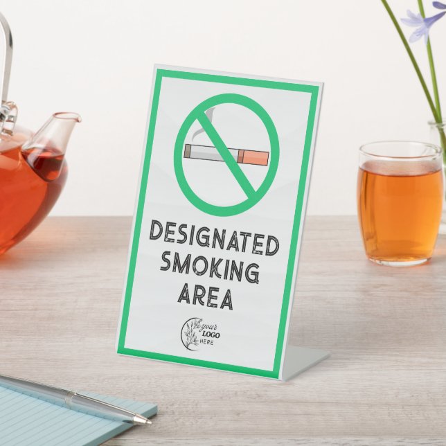 Simple No Smoking tabletop Sign (In SItu)