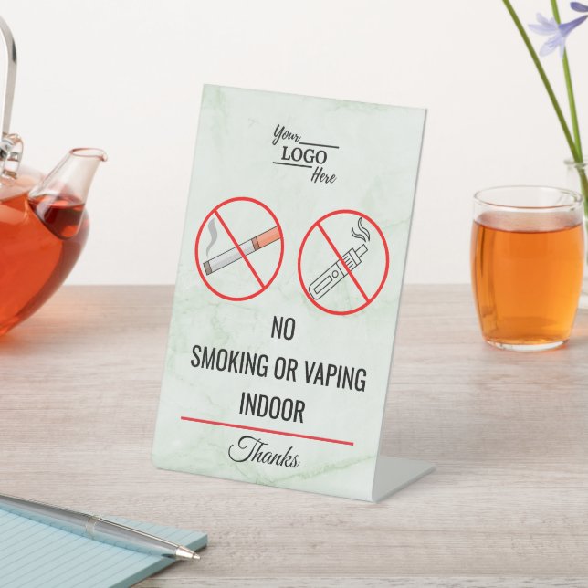 Simple No Smoking tabletop Sign (In SItu)