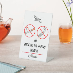 Simple No Smoking tabletop Sign