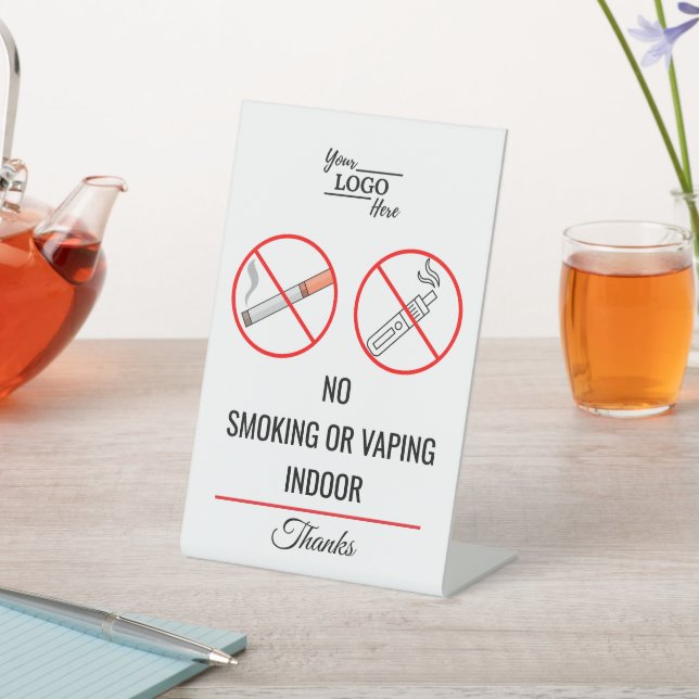Simple No Smoking tabletop Sign (In SItu)