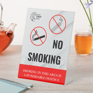 Simple No Smoking tabletop Sign