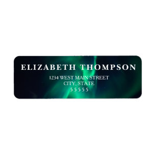 Simple Northern Lights Return Label Return Address Label