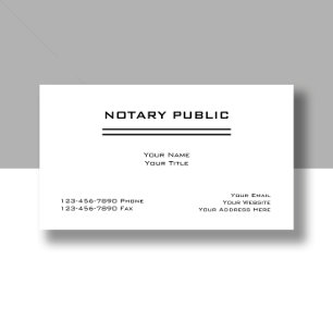 Simple Notary Business Cards