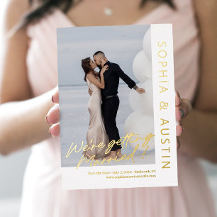 Simple Note FOIL Custom Colour Save The Date Card