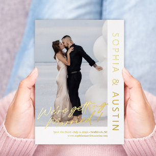 Simple Note FOIL Custom Colour Save The Date Card