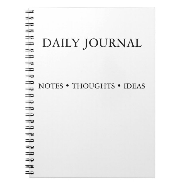 Simple Notebook for Thoughts, Reflections & Ideas (Front)