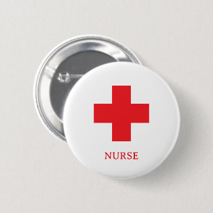 Simple Nurse & First Aid, Cross, Ambulance, Doctor 6 Cm Round Badge