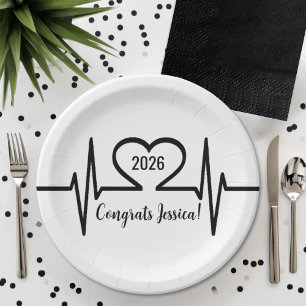 Simple Nurse Medical Graduation Paper Plate
