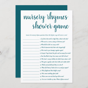 Simple Nursery Rhymes   Teal Aqua Game Card