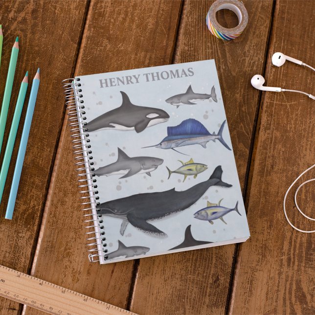 Simple Ocean Marine Animals Cute Whimsical Sea Notebook (Creator Uploaded)